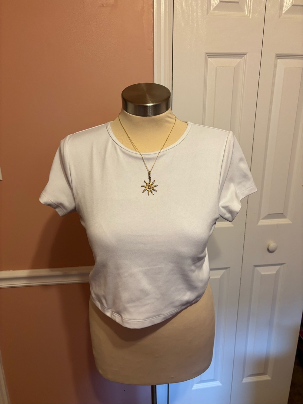 Gilly Hicks White Short Sleeve Crop Top